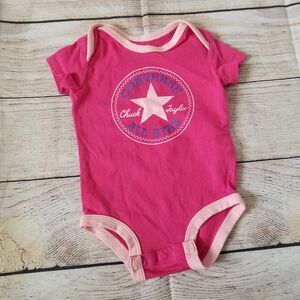 CONVERSE All star pink 3-6M bodysuit